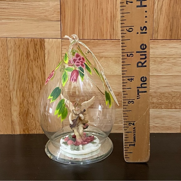Vintage Celebrations Handpainted Blown Glass Angel Collectible Ornament - Picture 13 of 15
